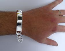 Men's id bracelet in sterling silver