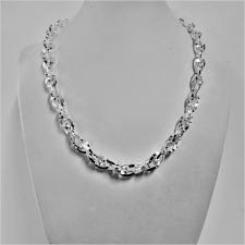 Silver double link necklace 8,5mm