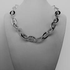 Sterling silver handmade necklace oval link 15mm