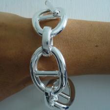 Bracciale argento maglia traversino 30mm - Bracciale argento donna