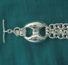 Silver marina link bracelet