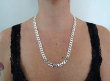 Collana catena grumetta da uomo in argento 925 massiccio