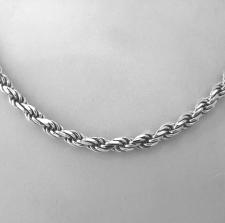 Silver rope chain 4,5mm made in italy