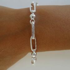 Textured silver chain made in italy