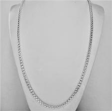 Collana uomo maglia veneziana tonda, in argento massiccio. Larghezza 3,8mm. Lunghezza 60 cm.