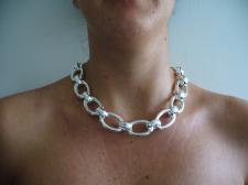 Sterling silver oval link necklace 