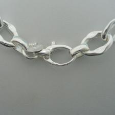 Oval links necklace in sterling silver