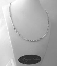 Solid 925 silver rope chain necklace 2,5mm italy