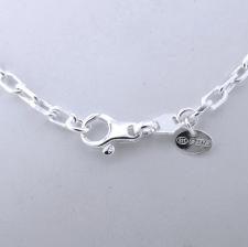 Made in italy sterling silver bead necklace 8mm 