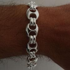 Bracciale uomo maglia marina in argento 925 massiccio