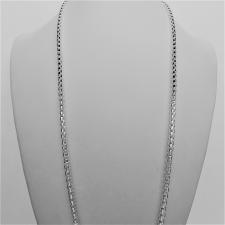 Collana uomo maglia veneziana tonda, in argento 925 massiccio. Larghezza 3,8mm. Lunghezza 75cm.