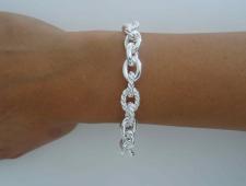 Silver chain bracelet arezzo italy