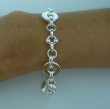 Silver flat link bracelet