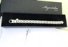 Bracciale da uomo catena panther in argento 925 massiccio
