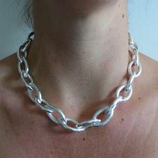 Sterling silver ogival necklace