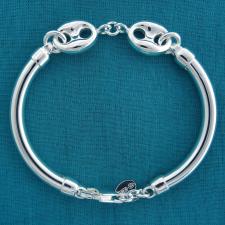 Sterling silver round tube bracelet