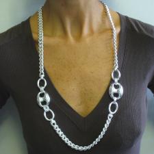 Collana lunga in argento - Gioielli in argento.