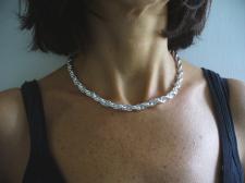 Handmade hollow silver chain from Italy