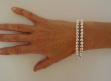 Sterling silver toggle bracelet italy