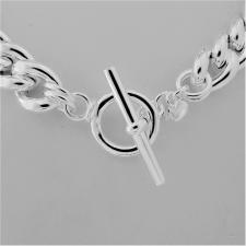 Collana argento grumetta chiusura toggle tbar barretta