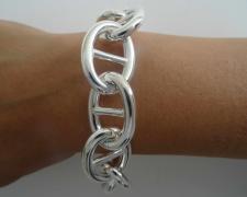 Bracciale chiusura a scomparsa in argento 925