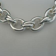 Oval link necklace in sterling silver