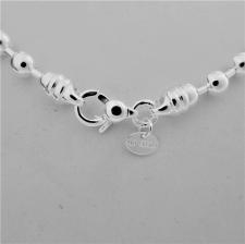 Collana catena palline sfere 6mm argento