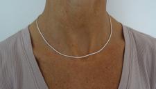 Foxtail catena collana argento