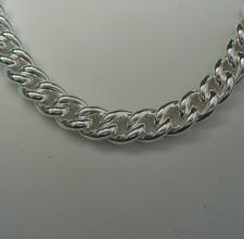 Sterling silver curb necklace 10mm