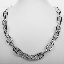 Sterling silver anchor chain necklace