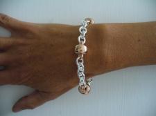 Sterling silver bracelet rose gold plated