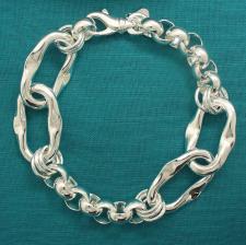 Handmade silver bracelet made in italy tuscany