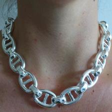 Anchor chain necklace in sterling silver