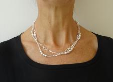 Collana argento sfere lunghezza 90 centimetri