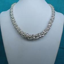 Solid silver graduated necklace