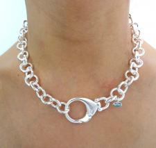 Luxury quality round rolo chains in sterling silver
