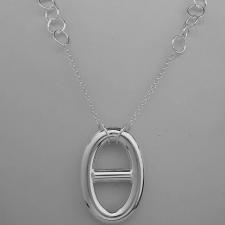 Sterling silver necklace with mariner pendant