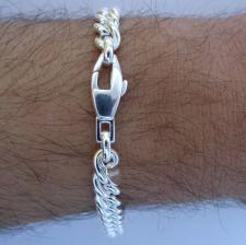 Sterling silver men's id bracelet 