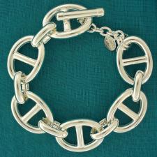 Bracciale argento 925 traversino 18mm maglia vuota - Bracciale donna