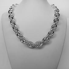 925 silver oval link necklace