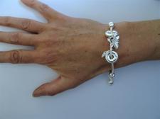 Silver snake charm bracelet