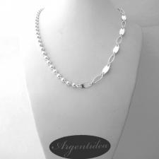 Half and half chain in 925 sterling silver