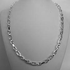 Solid silver men's chain necklace