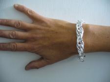 925 silver bracelet double link