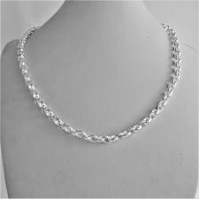Solid sterling silver oval rolo link necklace 5mm. Oval belcher necklace.