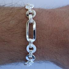 Silver men's bracelet 