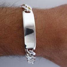 Braccialetto argento piastra - Bracciale uomo