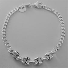 Bracciale in argento 925, centrale maglia marina.