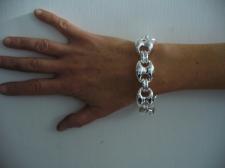 Bracciale in argento catena maglia marina.