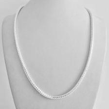 Sterling silver Foxtail chain necklace 3mm. Length 50 cm.